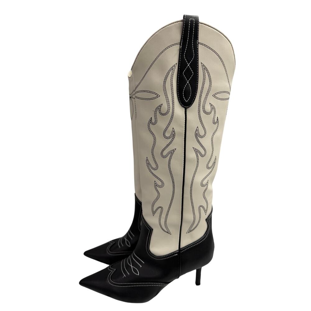 INC Women's Boots Hayleigh Mid-Heel Cowboy Boots sz 6.5 NEW #M879